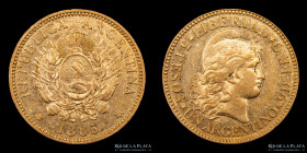 Argentina. 5 Pesos 1885 Argentino de oro. CJ 5.1