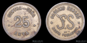 Argentina. Ficha 25 Anta. Contraseña. Paulino Echazu. Palermo. Nueva Poblacion