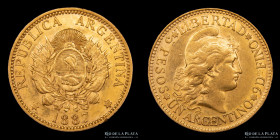 Argentina. 5 Pesos 1887 Argentino de oro. CJ 7.1