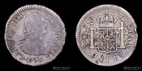 Potosi. Carlos IV. 1/2 Real 1796 PP. CJ 80.8
