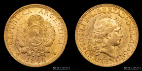 Argentina. 5 Pesos 1896 Argentino de oro. CJ 10.1