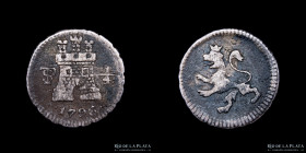 Potosí. Carlos IV. 1/4 Real 1796 CJ 81.3