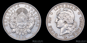Argentina. 1 Peso 1881 Patacon. CJ 12