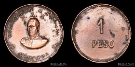 Argentina. Ficha. 1 Peso. Bar Evangelisti & Co. San Martin. Cordoba