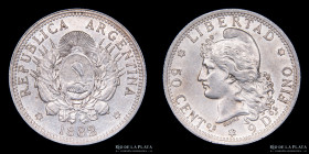 Argentina. 50 Centavos 1882. Medio Patacon CJ 16