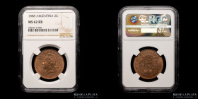 Argentina. 2 Centavos 1888. MS62 CJ 29