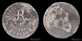 Argentina. Ficha. Valor 1. Mariano Biaus. Colorada. Bragado
