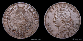 Argentina. 2 Centavos 1896. CJ 37