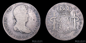 Potosi. Fernando VII. 4 Reales 1823 PJ. Falsa de epoca