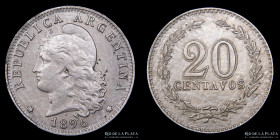 Argentina. 20 Centavos 1896. CJ 52.2