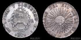 Provincias Unidas. 8 Reales 1813 J. CJ 4.1.46