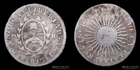 Provincias Unidas. 2 Reales 1813 J. CJ 10.1.6