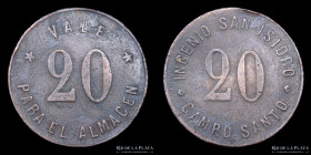 Argentina. Ficha. Ingenio. Valo 20. San Isidro. Salta