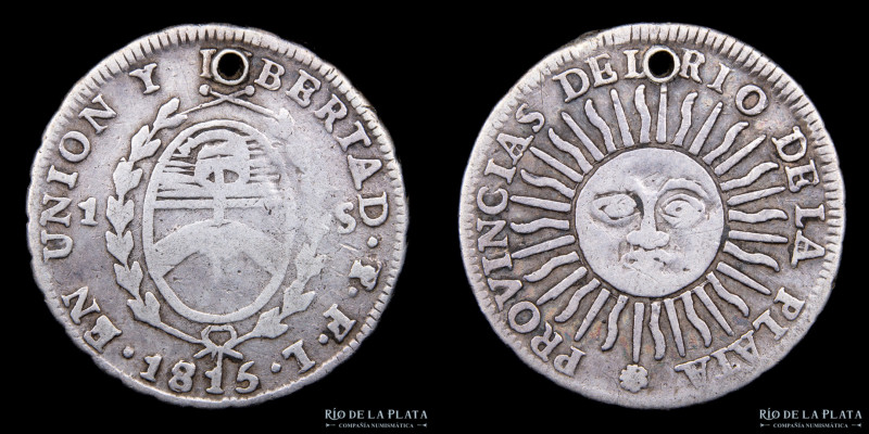 Argentina. Provincias Unidas del Río de la Plata. 1 Sol 1815 F (Francisco José d...