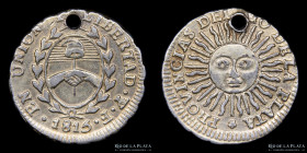 Provincias Unidas. 1/2 Real 1815 F. CJ 17.1.1