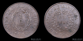Argentina. Buenos Aires. 1 Real 1840. CJ 16.1.2