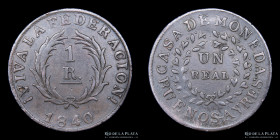 Argentina. Buenos Aires. 1 Real 1840. CJ 16.1.5