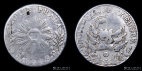 Argentina. Córdoba. 2 Reales 1844. CJ 49.1.1