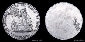 Bolivi. 1855. 2 Soles. Sin Religion no hay patria. Cliche. RTB 196