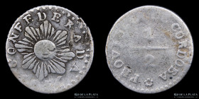 Argentina. Cordoba. 1/2 Real 1854. CJ 70.1.1