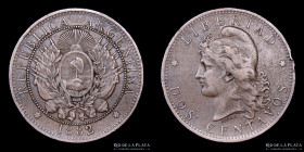 Argentina. 2 Centavos 1882. CJ 24