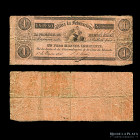 Argentina. Buenos Aires. 1 Peso Moneda Corriente 1841. Ps377d Rosas
