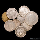 Bolivia. 1868. Lote x9. 1/2 y 1/4 Melgarejo. RTB 353 a 362
