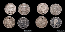 Bolivia. 1868. A la Constitucion. Melgarejo. Lote x4. Variantes listadas. RTB 365 a 368
