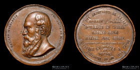 Bolivia. 1869. Moneda a Vapor. Enorme. Cobre. RTB 380
