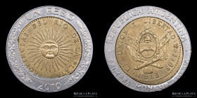 Argentina. Error. 1 Peso 2010. Huevo frito