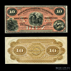 Argentina. Entre Rios. 10 Pesos Boliviano 1869 Remainder. Ps1784r