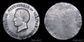 Bolivia. 1883. Expo. De Chuquisaca. Simon Bolivar. Cliche. RTB 416