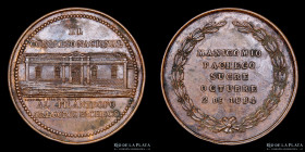 Bolivia. 1884. El Congreso a Gregorio Pacheco. Cobre. RTB 424