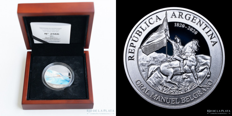 Argentina. 1 Peso 2020. Bicentenario del paso a la inmortalidad del Gral. Manuel...