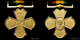 Bolivia. 1885. Medalla Sociedad de Socorros Mutuos. Ribbon. RTB 428