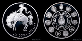 Argentina. 25 Pesos 2000. La Doma Criolla. CJ 10.3.1