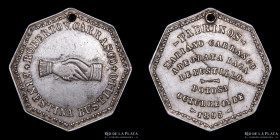 Bolivia. 1893. Medalla Social. Capillo. Plata