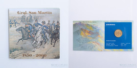 Argentina. Blister Gral San Martin. 50 Centavos 2000. CJ BL39