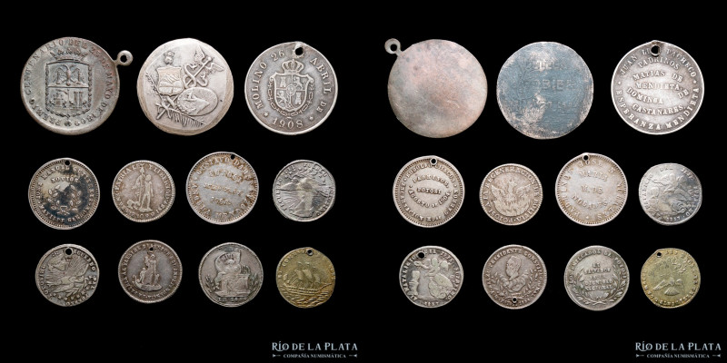 Bolivia. Lote x11. 1839 a 1909. Interesante grupo. A clasificar. Mayoria de plat...
