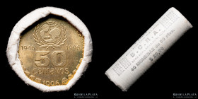 Argentina. 50 centavos 1996. Unicef. Roll de 40. BCRA