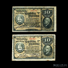 Argentina. Caja Conversion. 2x 10 Centavos 1896. P210