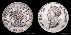 Bolivia. 8 Soles 1851 FM . KM109