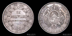 Bolivia. 1 Boliviano 1872. KM155.4