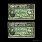 Argentina. Caja Conversion. 2x 20 Centavos 1894. P211b