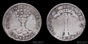 Chile. 1 Real 1834 IJ. KM94.1