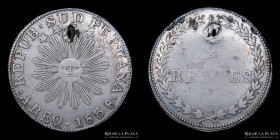 Peru. Rep. Sud Peruana. 2 Reales 1838. Arequipa. KM169.2
