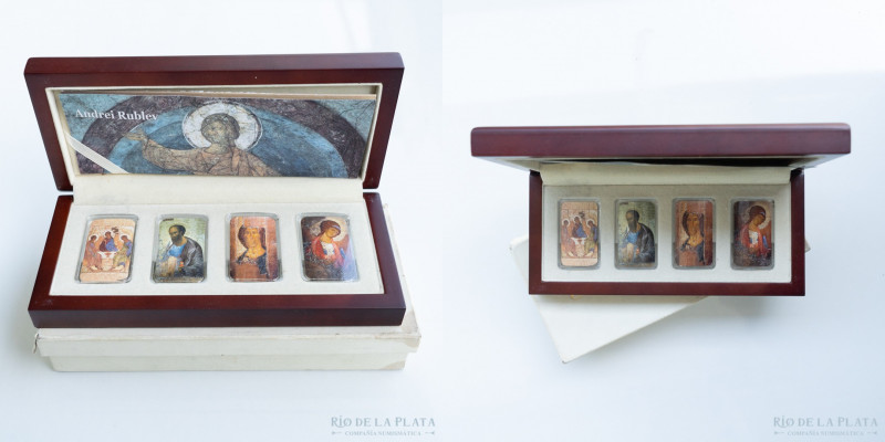 Niue. Coin Set Andrei Rublev x 4 Onzas Plata 2 Dollars 2012. Cada pieza AG.999; ...