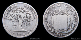 Costa Rica. 1/4 Peso 1850 JB. KM103