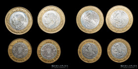 Mexico. 10 y 20 Pesos 1993. Lote x4. Nucleo de Plata