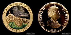 Santa Helena. 25 Pence 2013. Bulwer's Petrel
